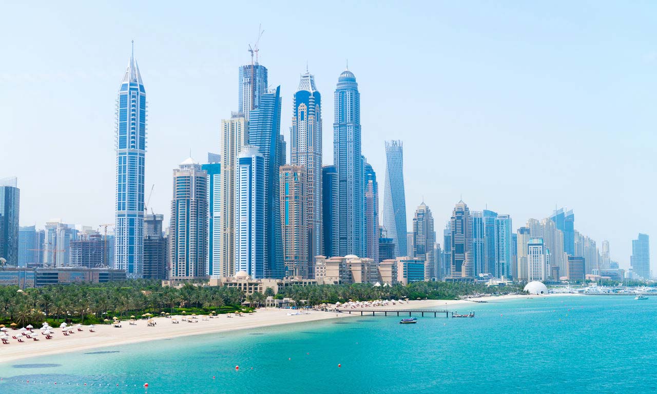 00036 dubai skyline traumurlaub strand günstig reisen last minute urlaub vereinigte arabische emirate