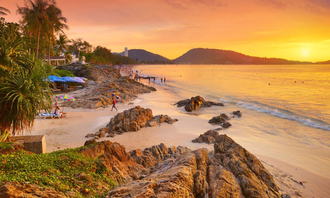 00130 asien thailand phuket patong strand beach sonnenuntergang