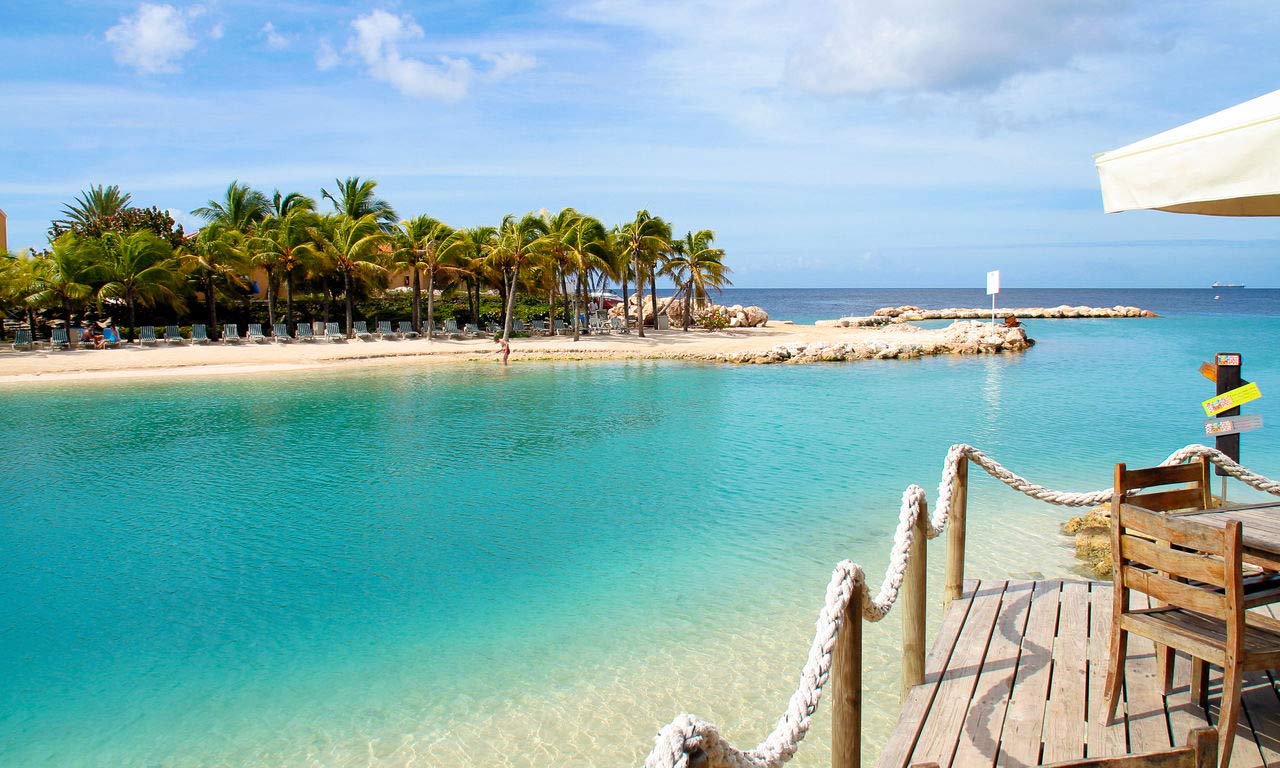 00254 karibik curacao erholung plamen inseln meer strand sand