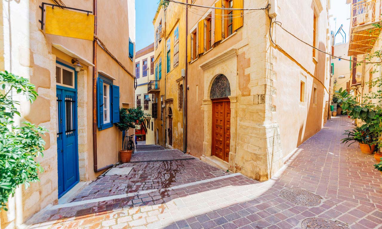 00435 europa griechenland kreta chania altstadt mittelmeer palmen traumurlaub hotel