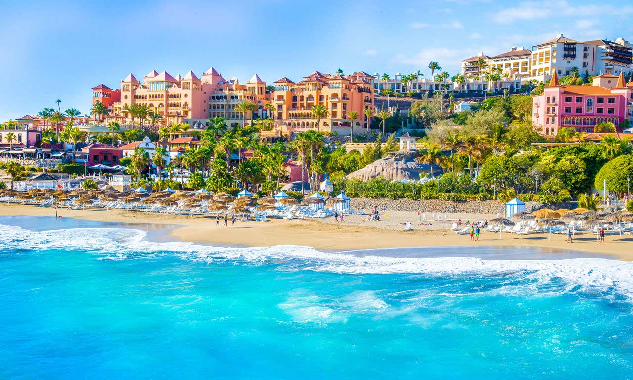 00533 europa spanien kanaren teneriffa pauschalreise all inclusive costa adeje sommer baden sonne schwarz strand