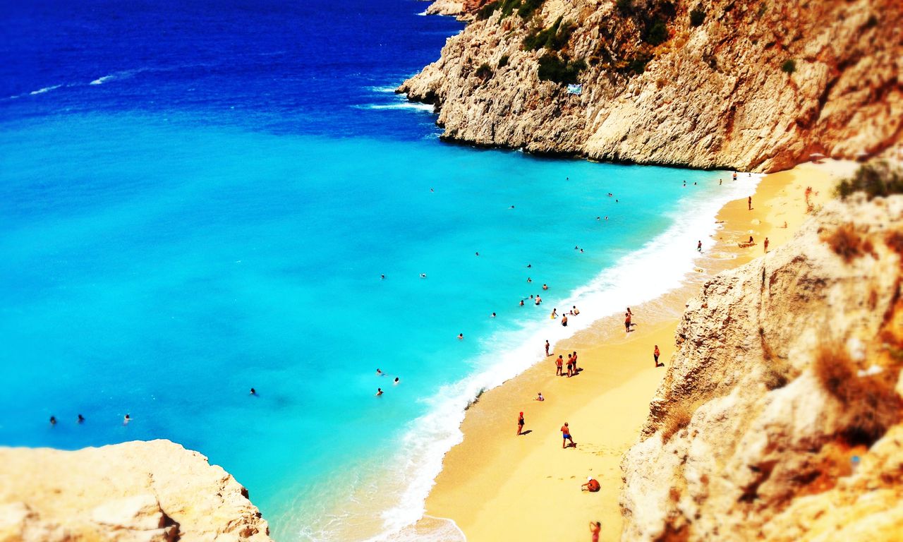 00539 türkei antalya kaputas strand türkises wasser stand meer