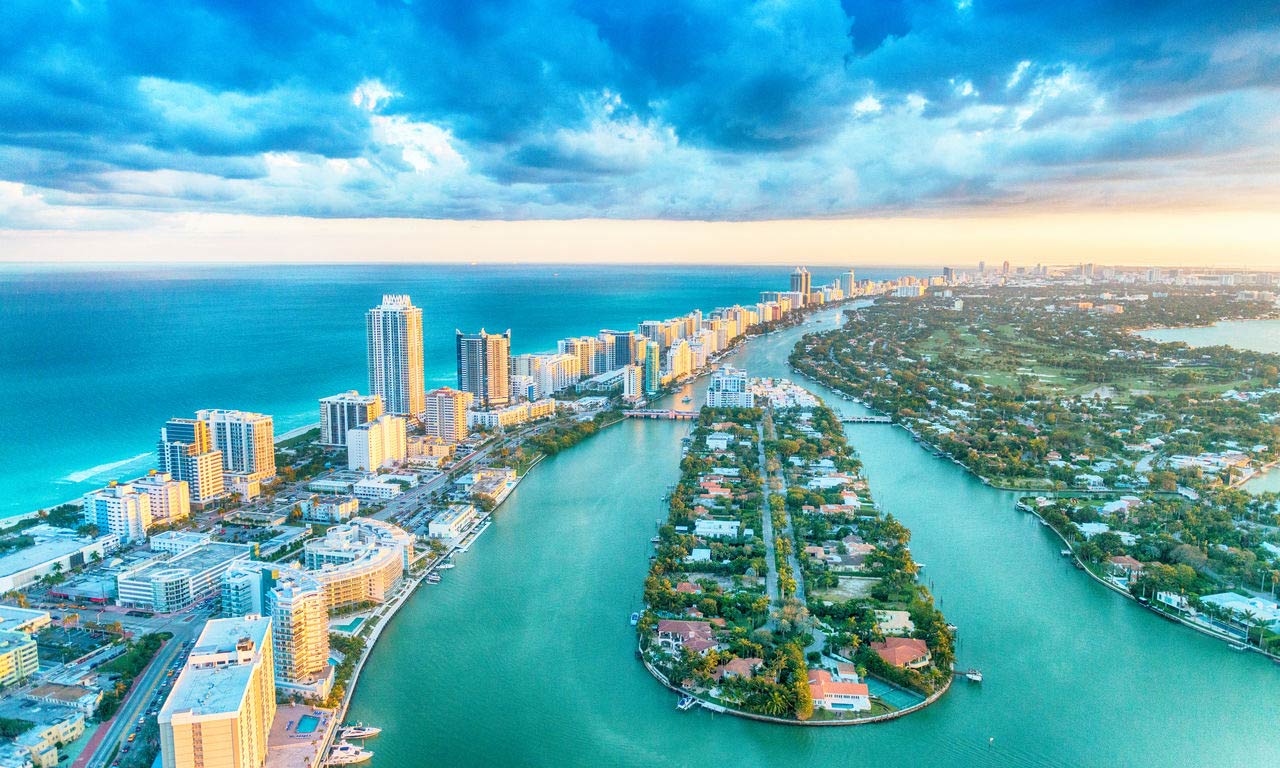 00564 usa florida miami sonne sommer meer sandstrand fernreise skyline