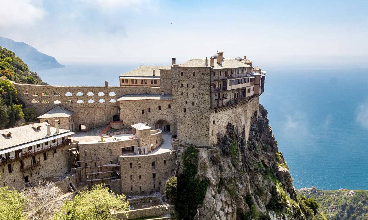 00821 chalkidiki griechenland urlaub mittelmeer insel sommer ausflug simonopetra kloster