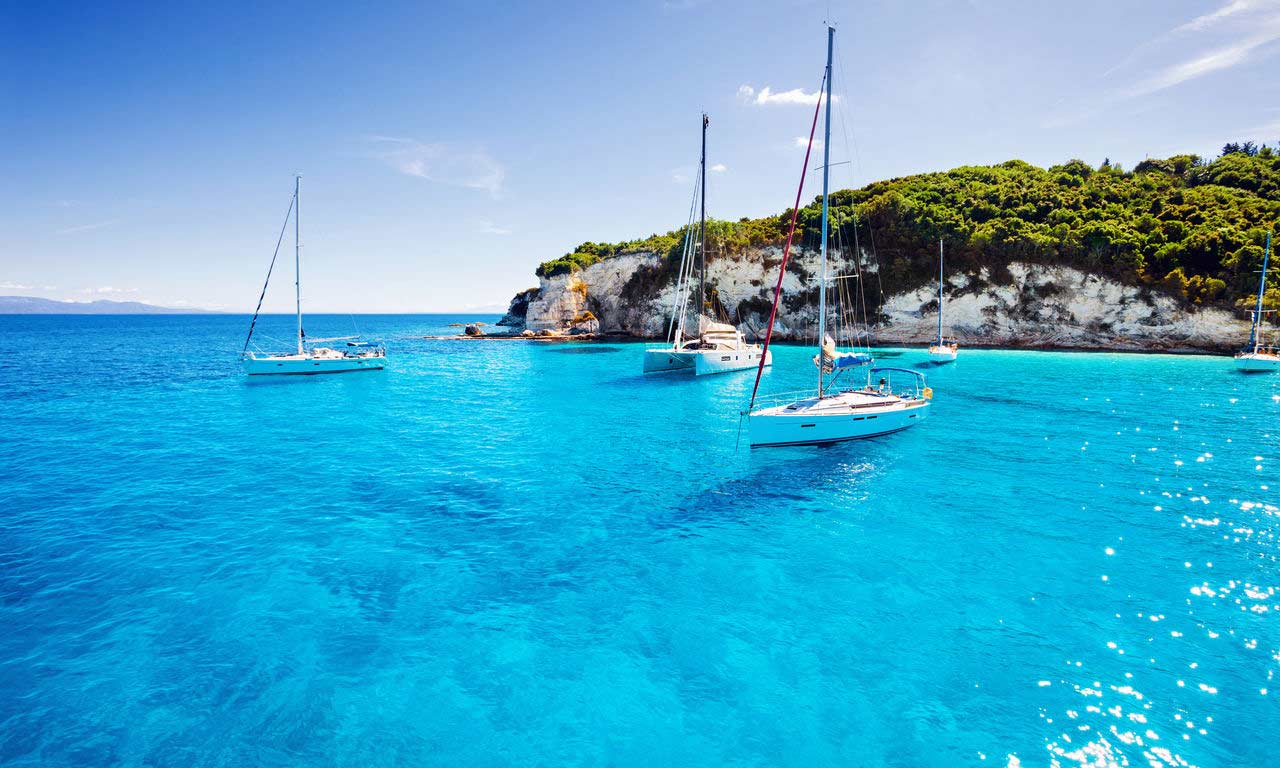 00825 korfu griechenland urlaub mittelmeer insel sommer strandurlaub erholung bootsausflug türkises wasser