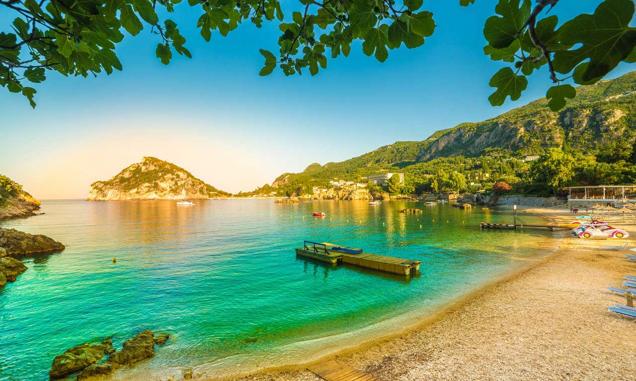 00827 korfu griechenland urlaub mittelmeer insel sommer strandurlaub erholung strand bucht