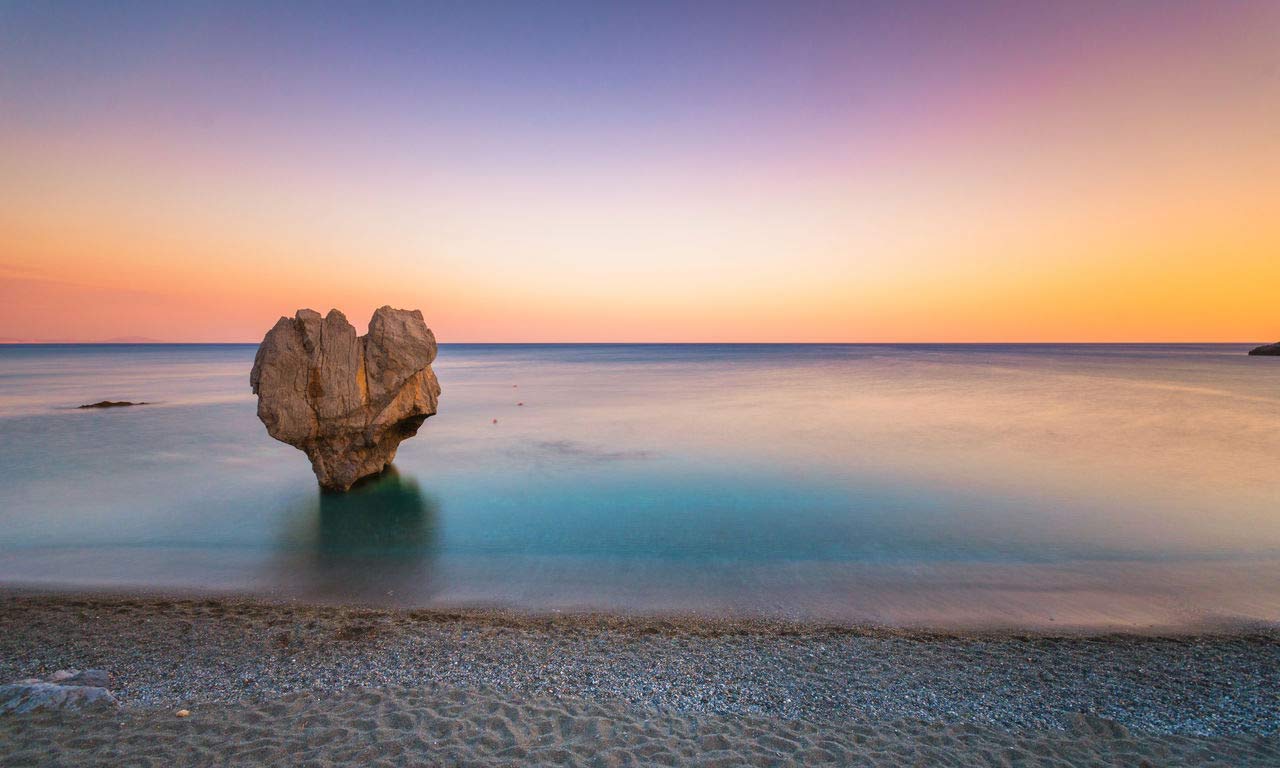 00989 kreta griechenland urlaub mittelmeer insel sommer strandurlaub erholung lonely rock strand