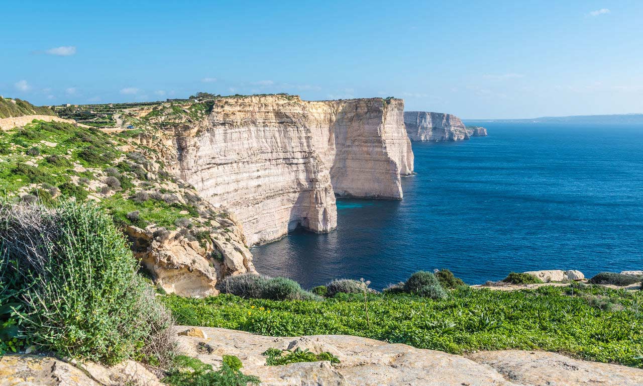 01035 malta urlaub mittelmeer sannap kliff gozo insel strand sommer paradies