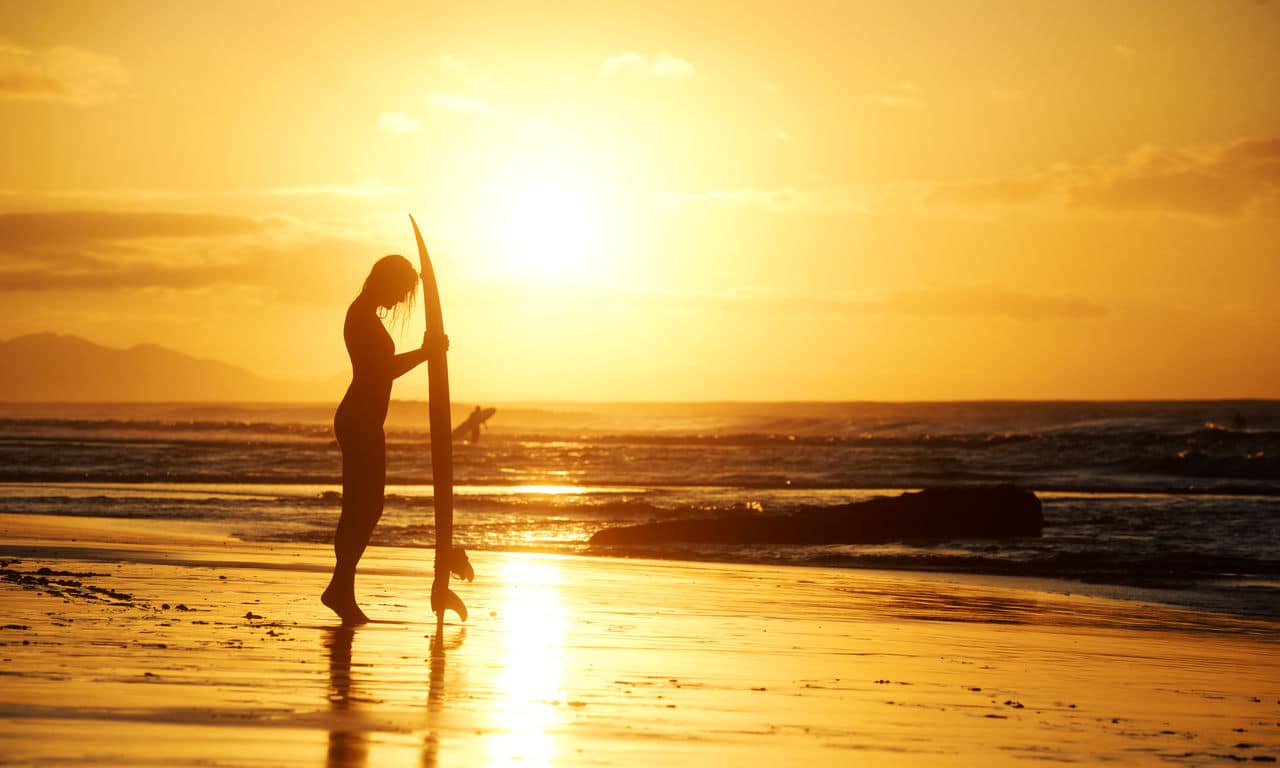 01243 fuerteventura spanien urlaub atlantik kanaren insel sommer strandurlaub surfering sonnenuntergang