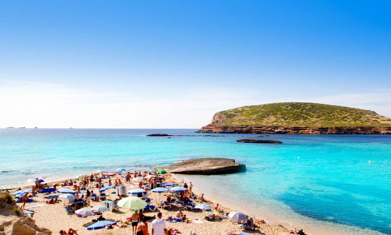 01265 ibiza spanien urlaub mittelmeer balearen insel sommer strandurlaub erholung strand san antonio