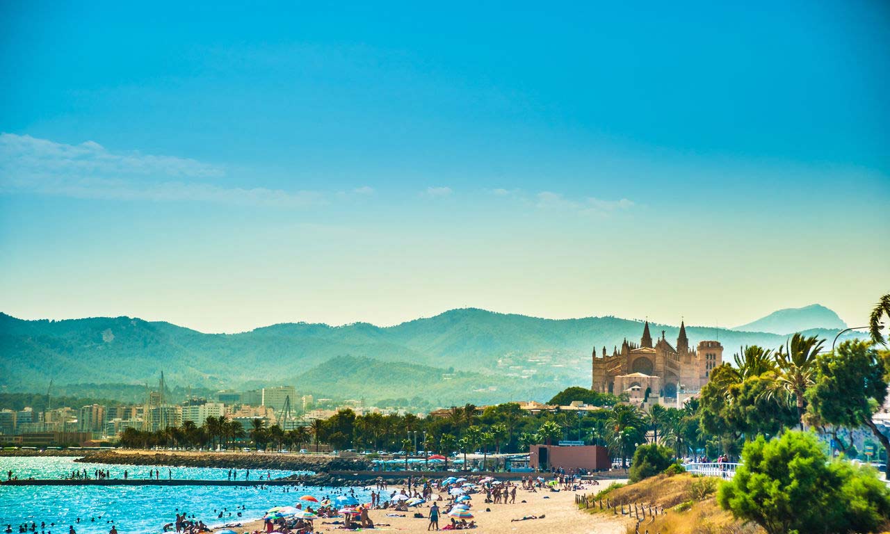 01279 palma de mallorca spanien urlaub mittelmeer balearen insel sommer strandurlaub erholung strand