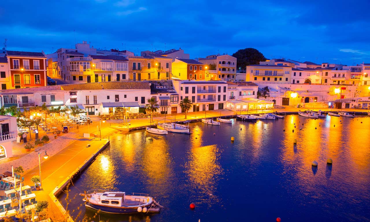 01288 menorca spanien urlaub mittelmeer balearen insel sommer sonnenuntergang mahon