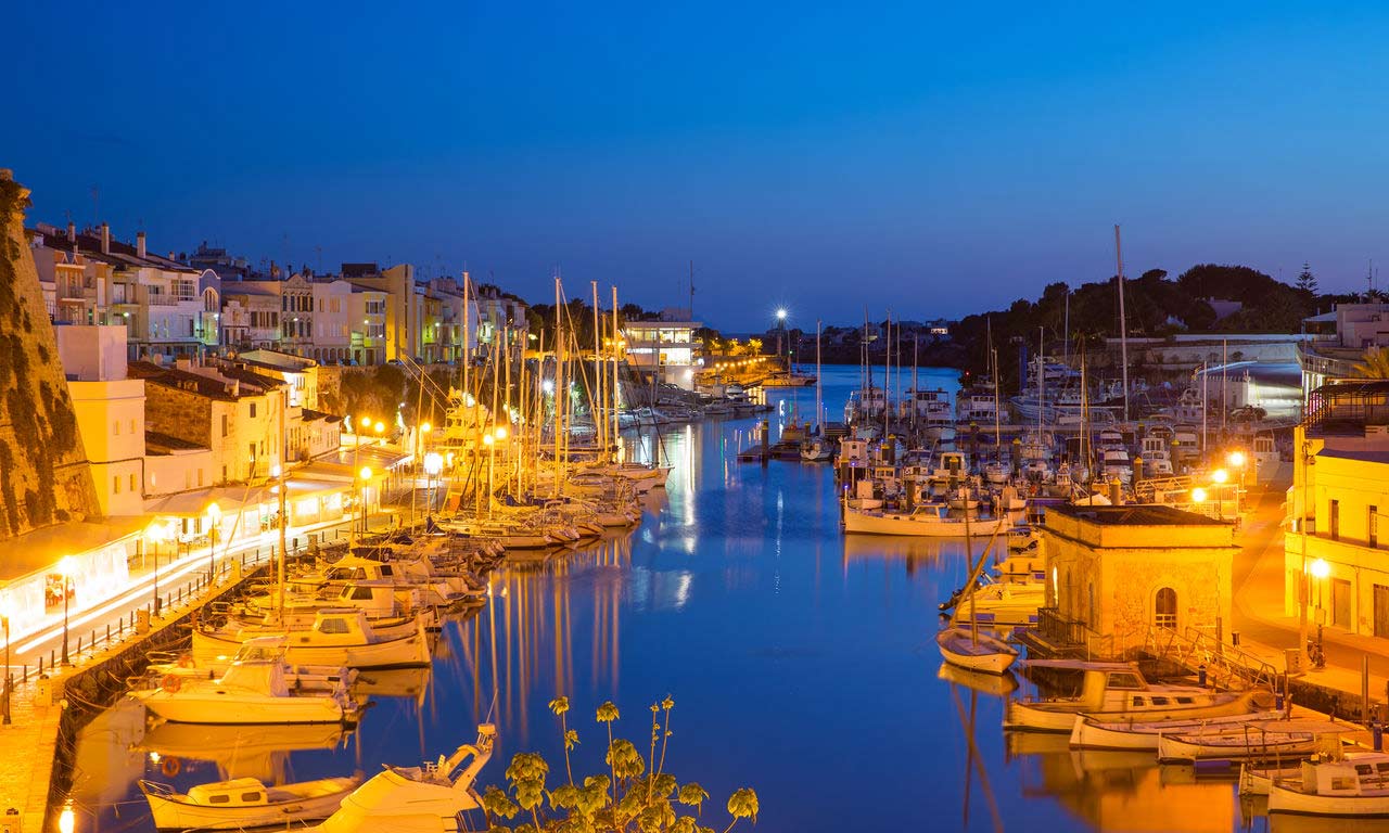 01289 menorca spanien urlaub mittelmeer balearen insel sommer sonnenuntergang mahon