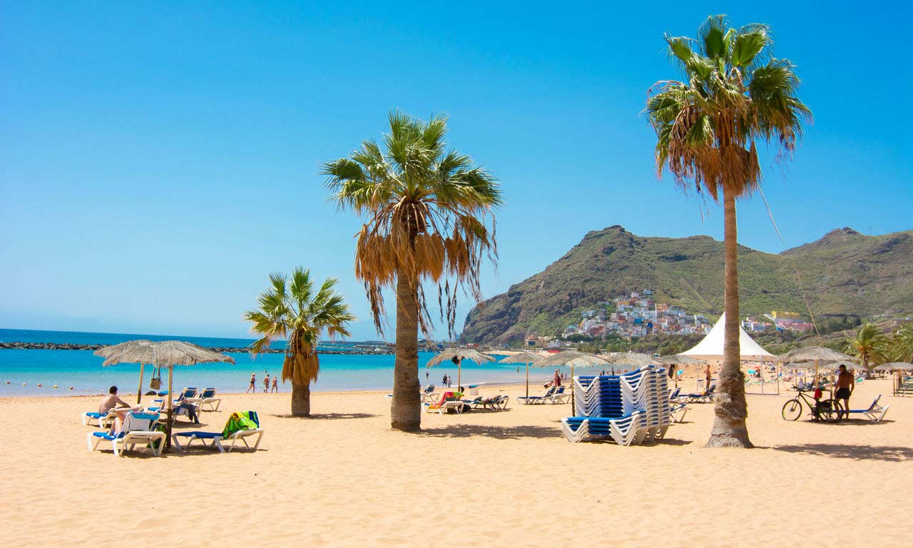 01303 kanaren urlaub teneriffa spanien atlantik kanaren insel sommer strandurlaub erholung palmen