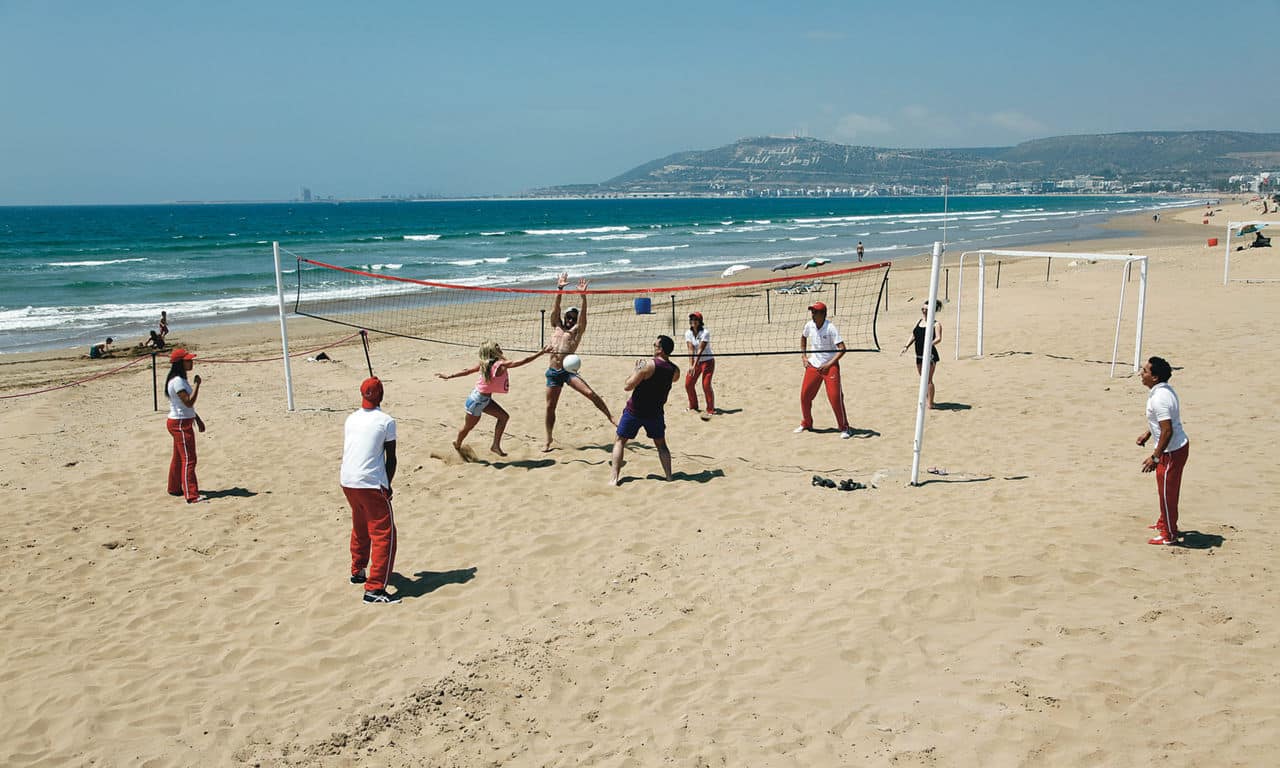 Marokko hotel Riu Tikida Dunas - Beach Volleyball am Strand