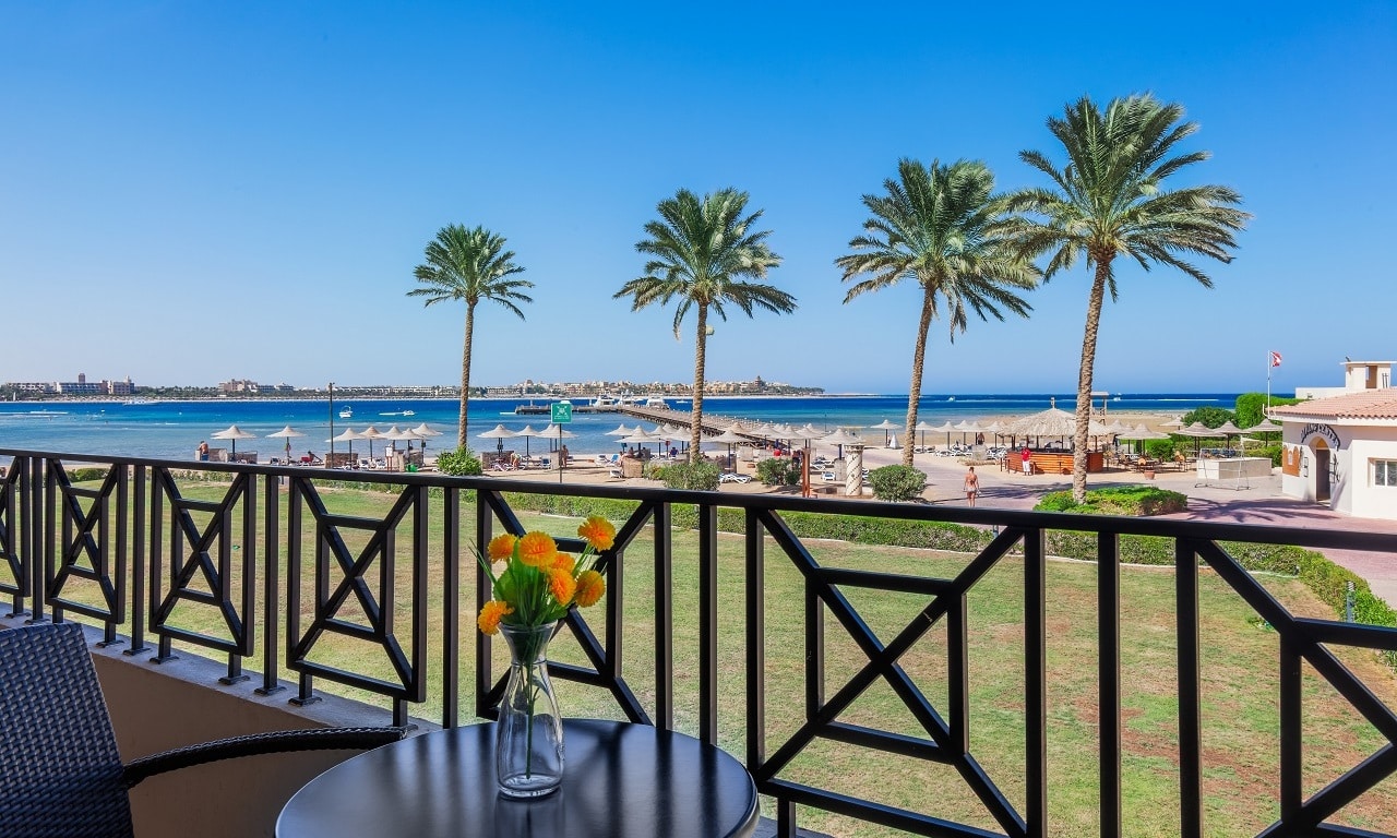 aegypten hurghada makadi bay cleapatra luxury resort balkon aussicht